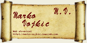 Marko Vojkić vizit kartica